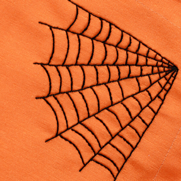 Halloween cobweb hand embroidery pattern design