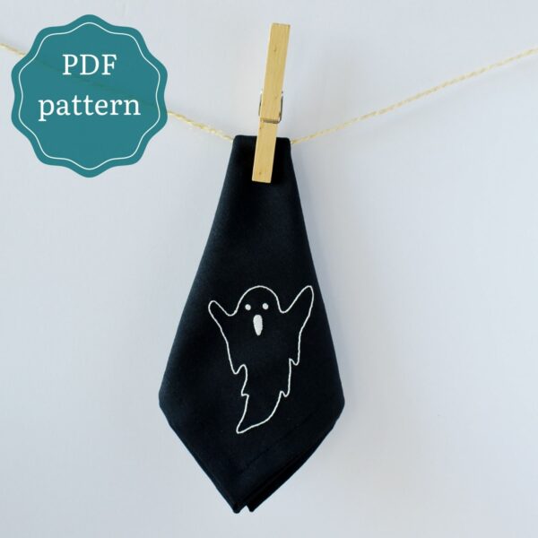 Halloween ghost hand embroidery pdf pattern