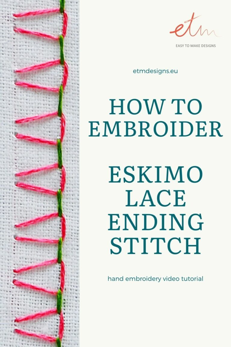 How to embroider Eskimo lace ending stitch