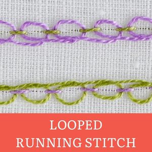 Looped running - etmdesigns.eu - Running stitch and its variations - 1 https://etmdesigns.eu/2021/10/12/running-stitch-and-its-variations/ -