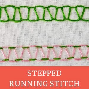 Stepped running stitch