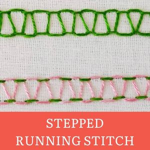 Stepped running stitch