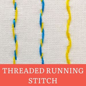 Threaded running stitch