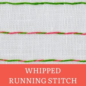 Whipped running stitch